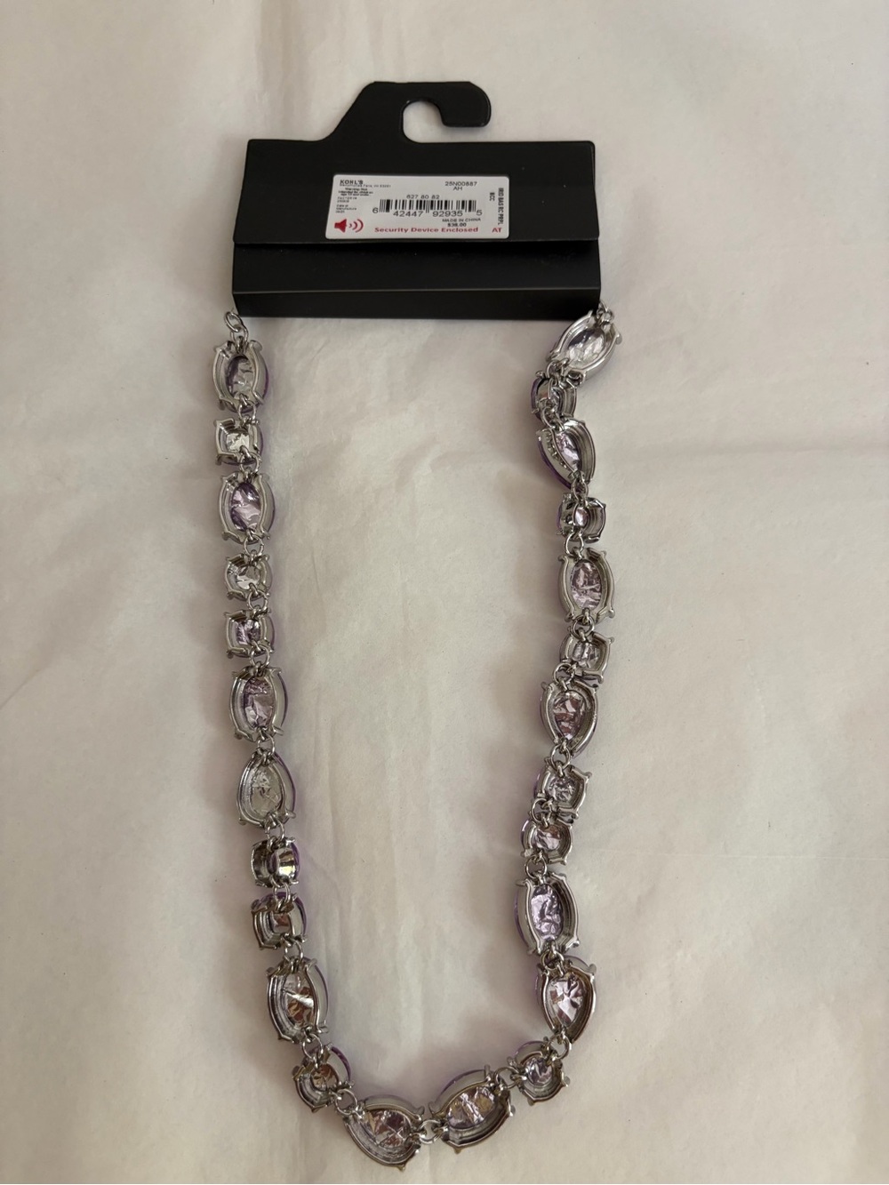 NWT Simply Vera Vera Wang Purple Crystal Choker Necklace - Picture 6 of 6